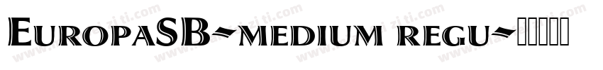 EuropaSB-medium regu字体转换
